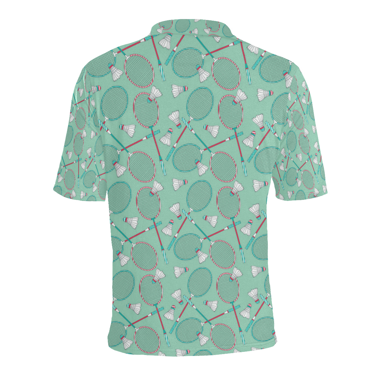Badminton Pattern Print Design 05 Men Polo Shirt