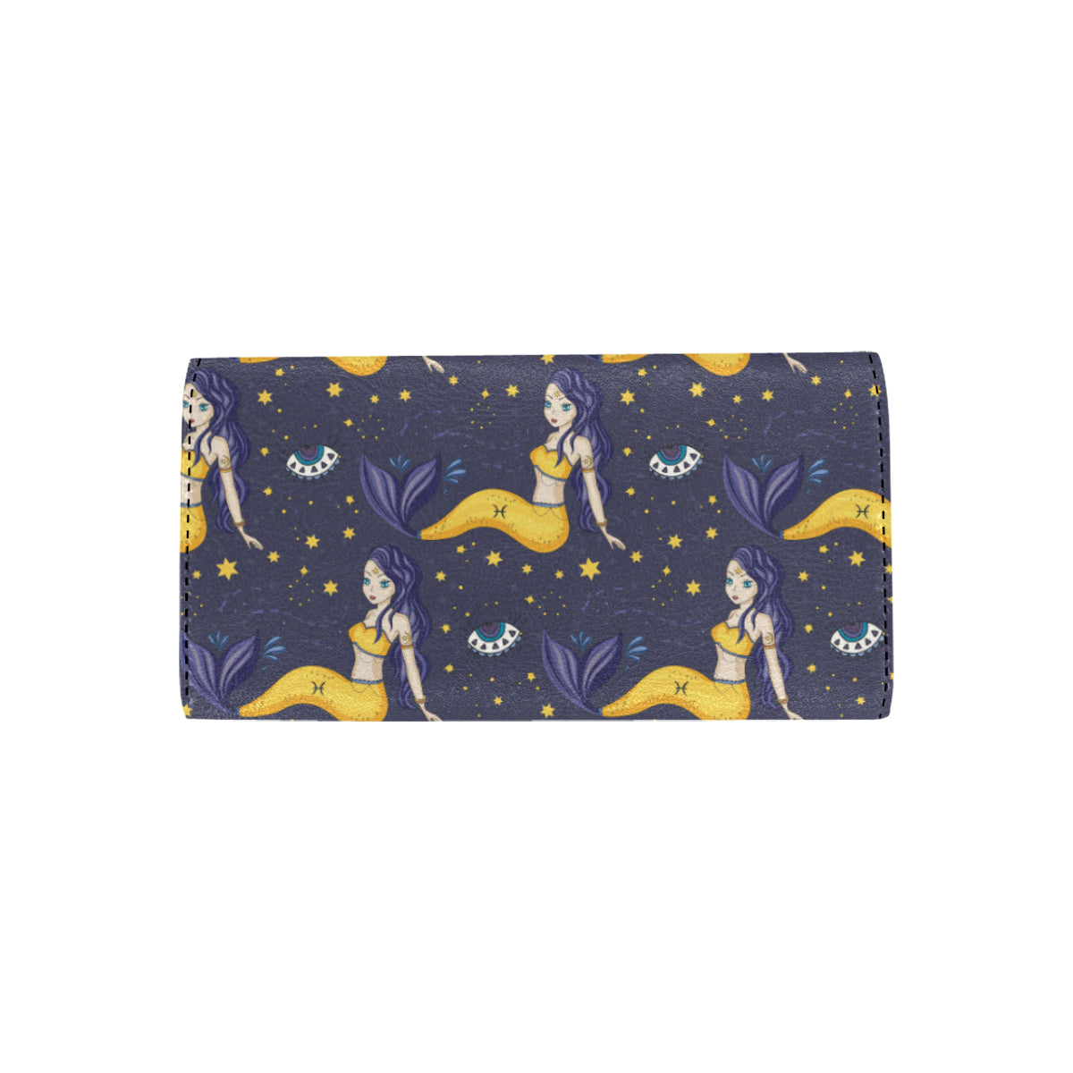 Pisces Pattern Print Design A04 Women's Trifold Wallet