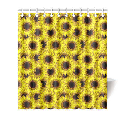 Sunflower Pattern Print Design SF011 Shower Curtain