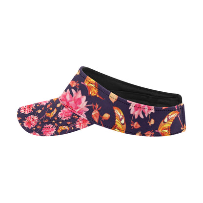 Dahlia Pattern Print Design DH03 Unisex Sun Visor