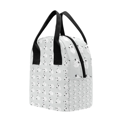 Bull Terrier hand draw Print Pattern Insulated Lunch Bag
