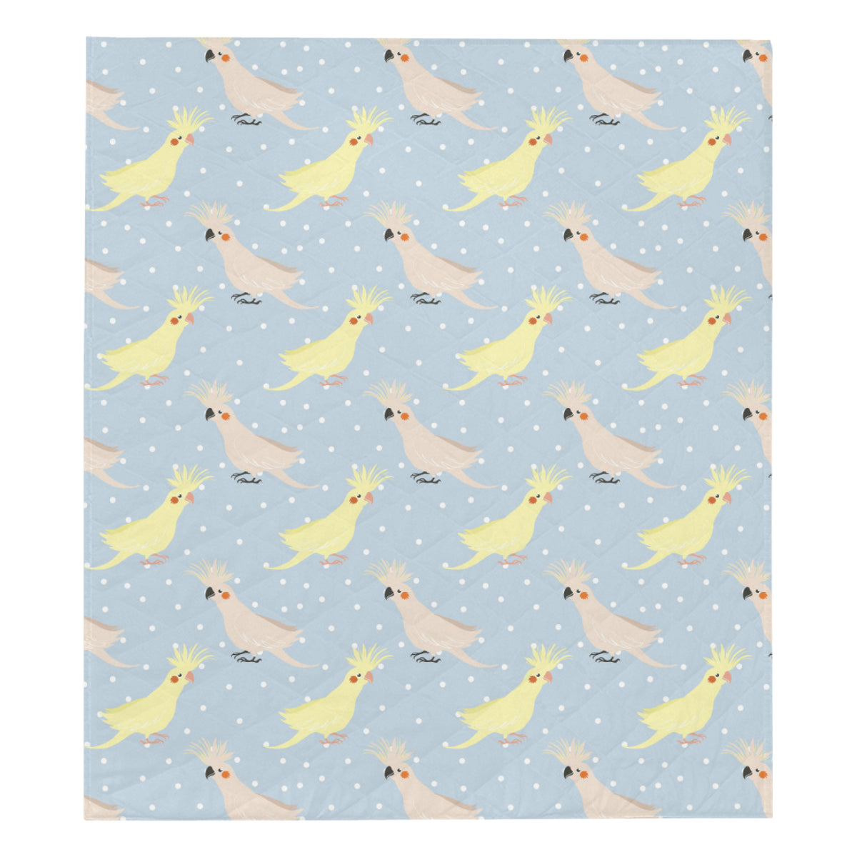 Cockatiel Pattern Print Design 03 Premium Quilt