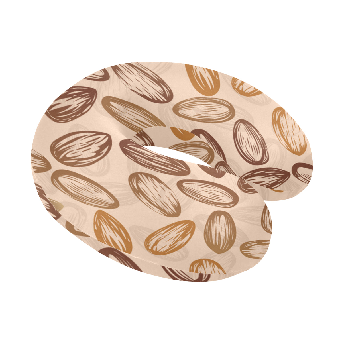 Almond Pattern Print Design 02 U-Shaped Travel Neck Pillow