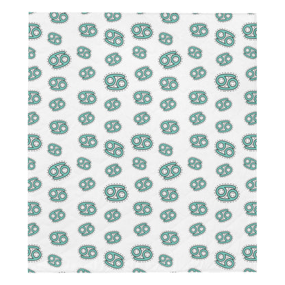 Cancer Zodiac Pattern Print Design 04 Premium Quilt