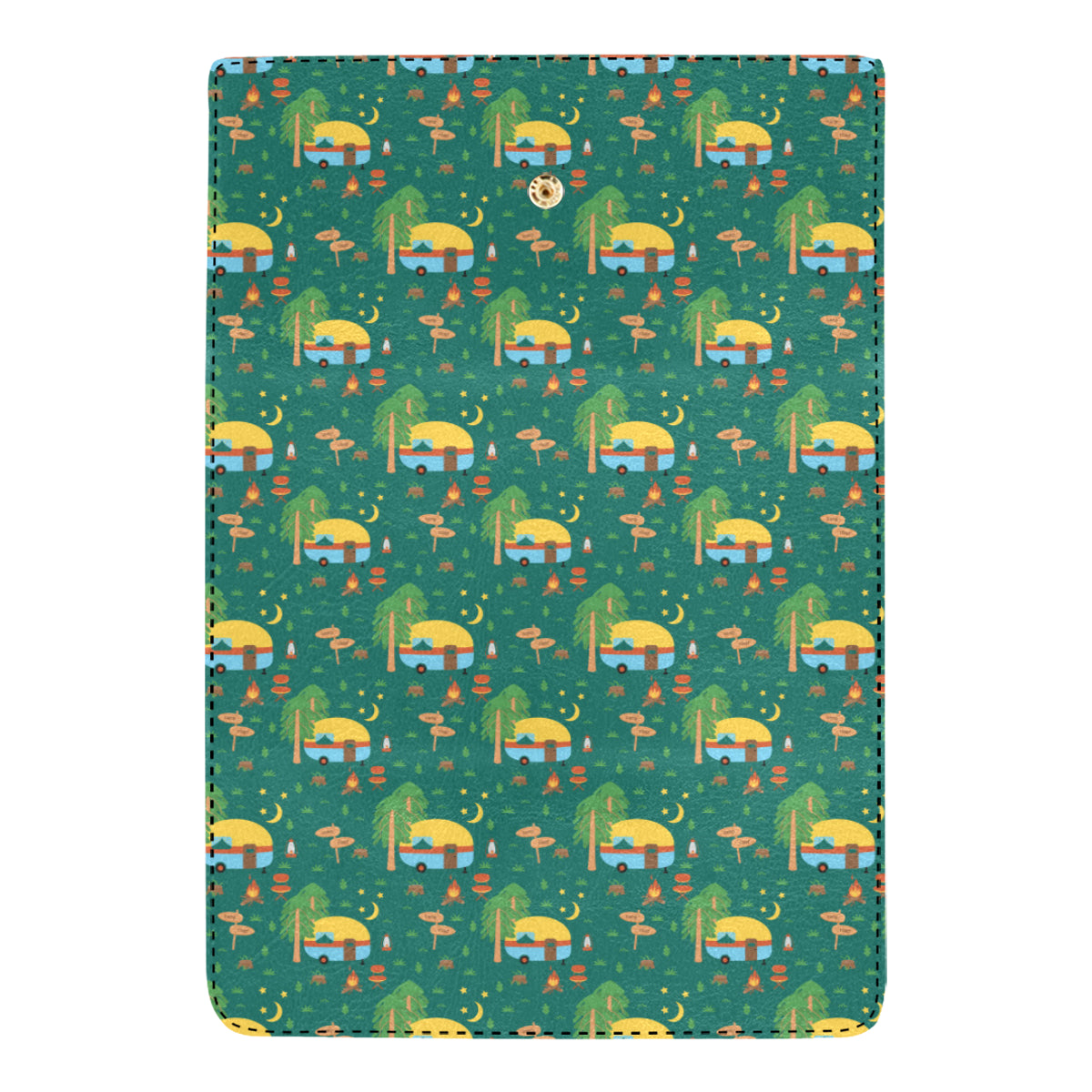 Camping Camper Pattern Print Design 06 Women's Trifold Wallet