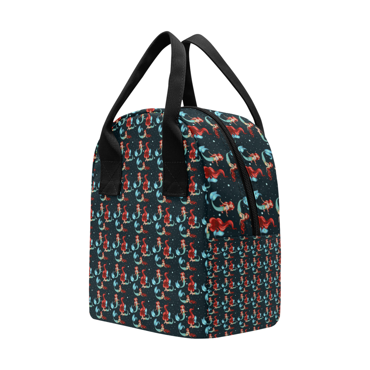 Mermaid Girl Themed Design Print Insulated Lunch Bag