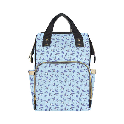 Swallow Bird Pattern Print Design 06 Diaper Bag Backpack