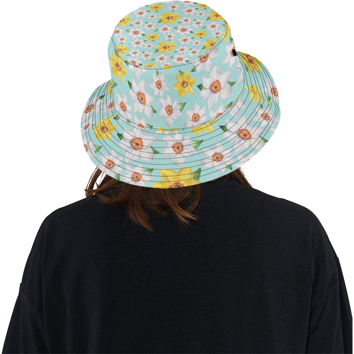 Daffodils Pattern Print Design DF07 Unisex Bucket Hat