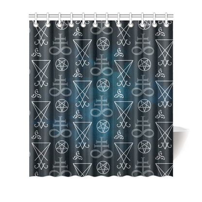 Pentagram Pattern Print Design A03 Shower Curtain
