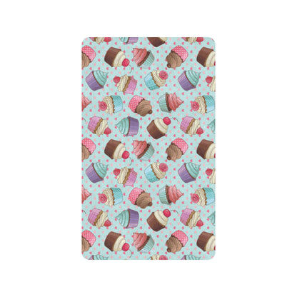 Cupcakes Fancy Heart Print Pattern Rubber Doormat