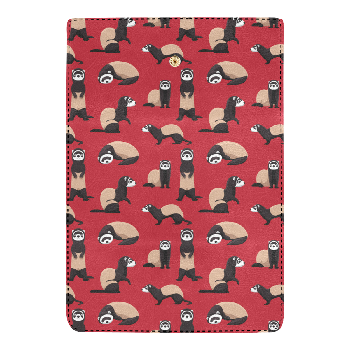 Ferret Pattern Print Design 02 Women's Trifold Wallet