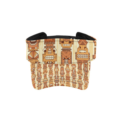 Tiki Orange Vertical Pattern Unisex Sun Visor
