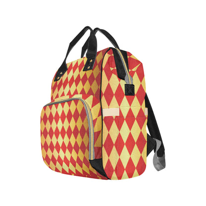 Harlequin Pattern Print Design 03 Diaper Bag Backpack