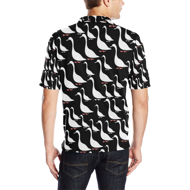 Goose Pattern Print Design 01 Men Polo Shirt