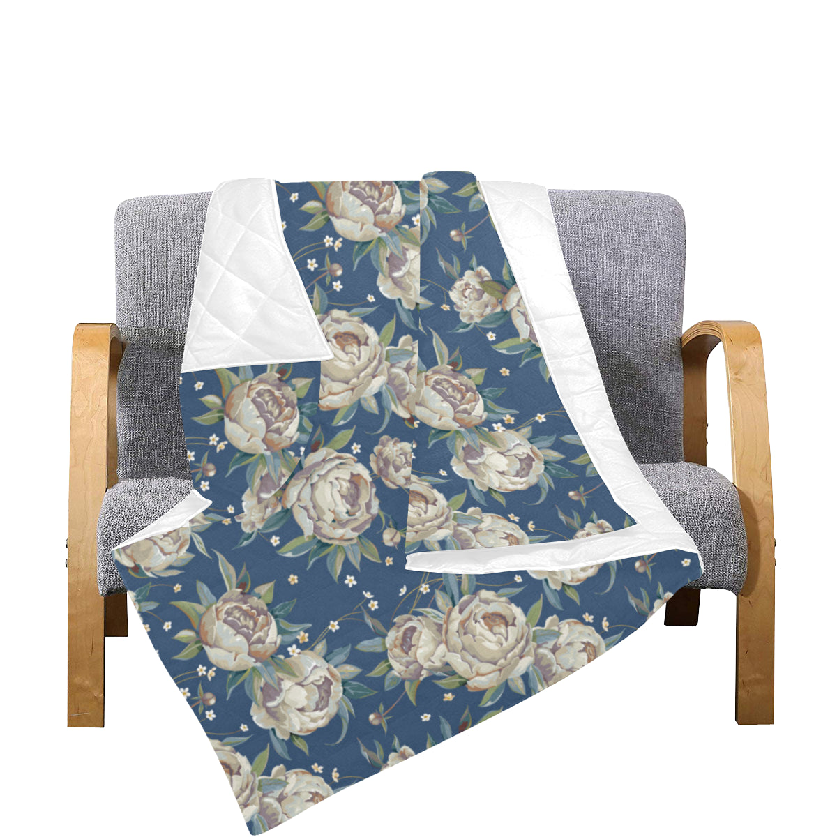 Peony Pattern Print Design A03 Premium Quilt