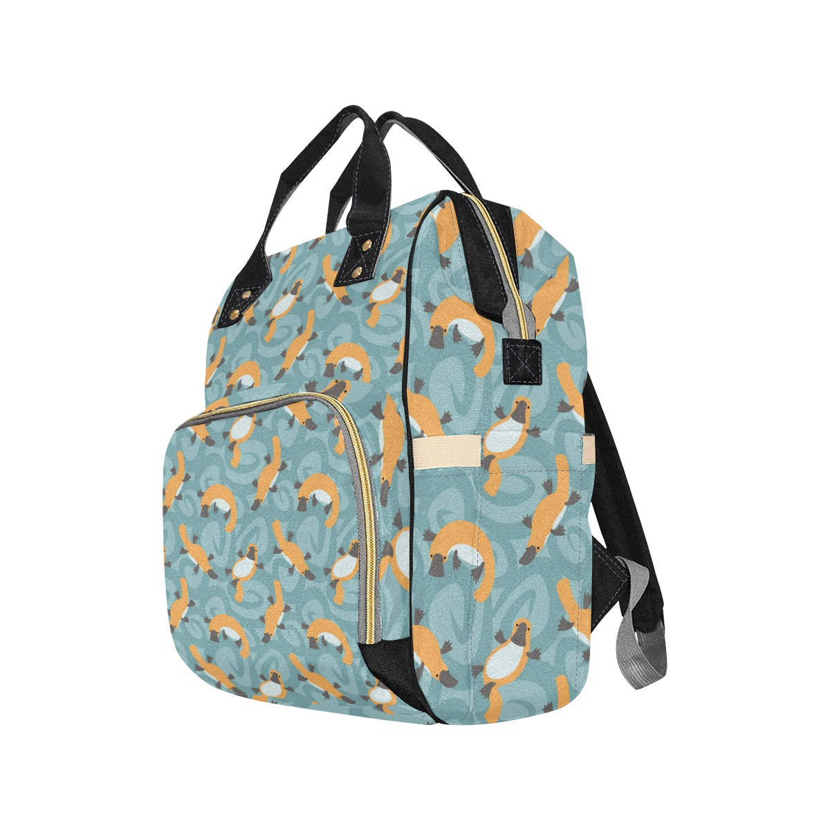 Platypus Pattern Print Design A01 Diaper Bag Backpack