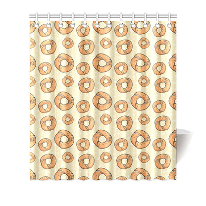 Bagel Pattern Print Design 03 Shower Curtain
