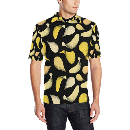 Potato Pattern Print Design A02 Men Polo Shirt