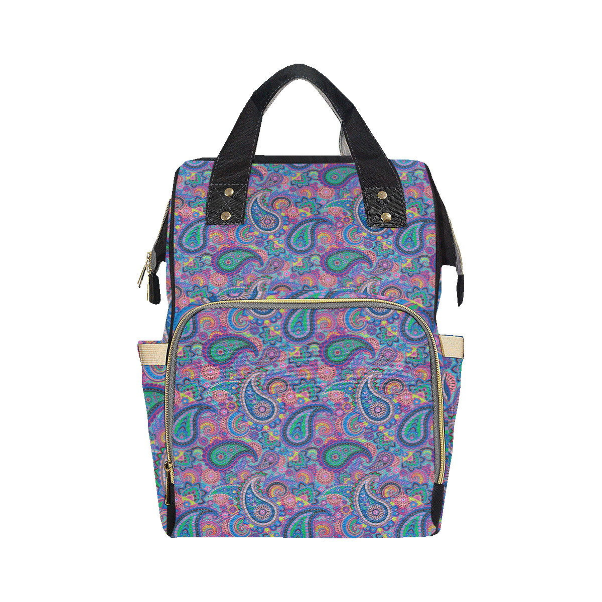 Paisley Colorful Pattern Print Design A02 Diaper Bag Backpack
