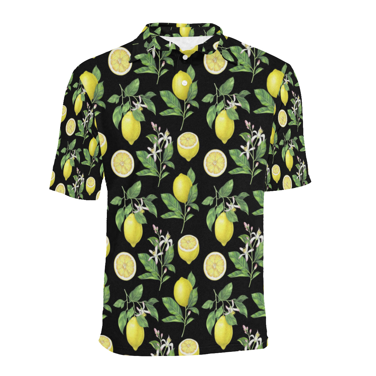 Lemon Pattern Print Design LM02 Men Polo Shirt