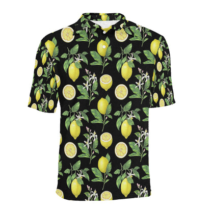 Lemon Pattern Print Design LM02 Men Polo Shirt