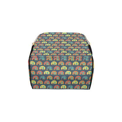Camper Pattern Print Design 02 Diaper Bag Backpack