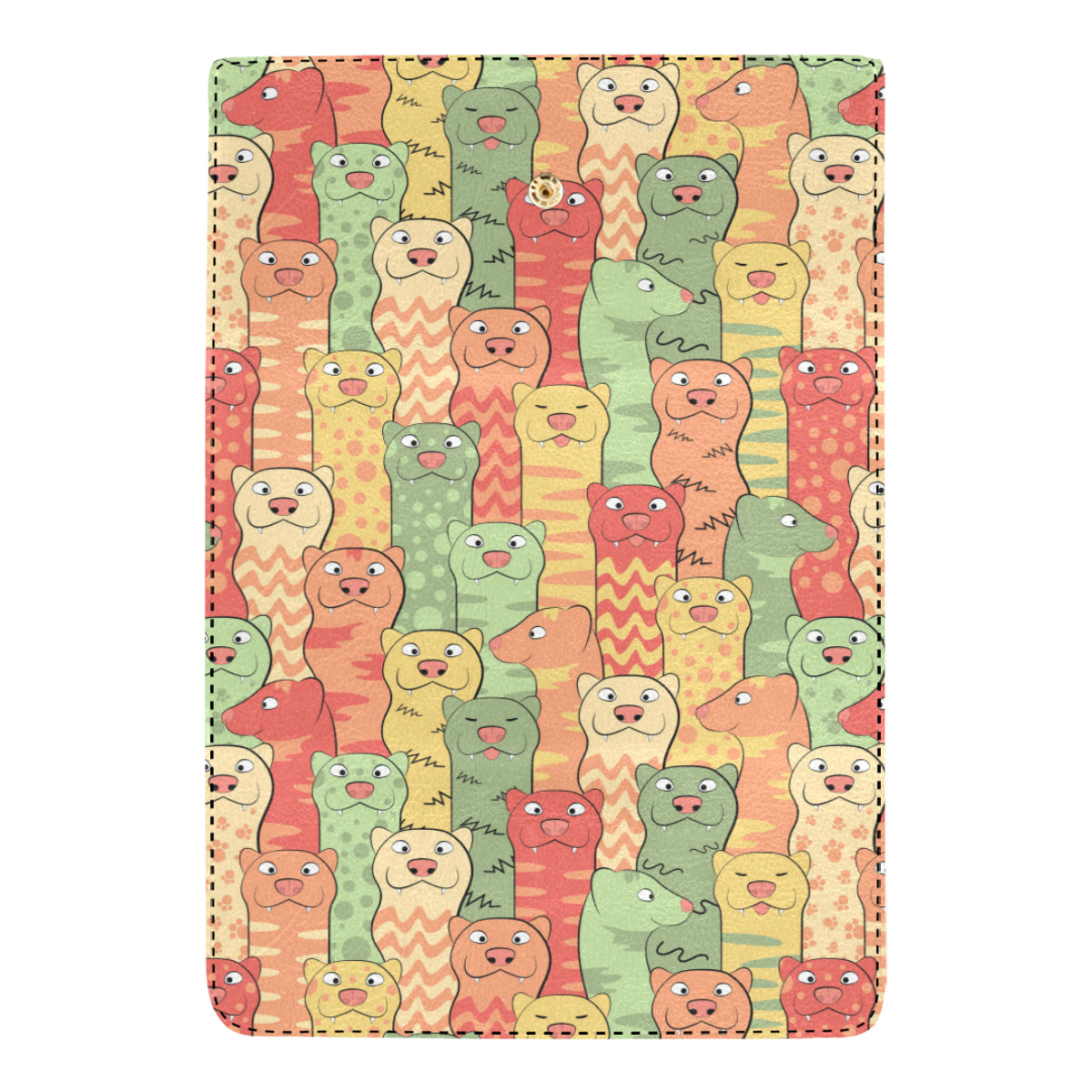 Ferret Pattern Print Design 01 Women's Trifold Wallet