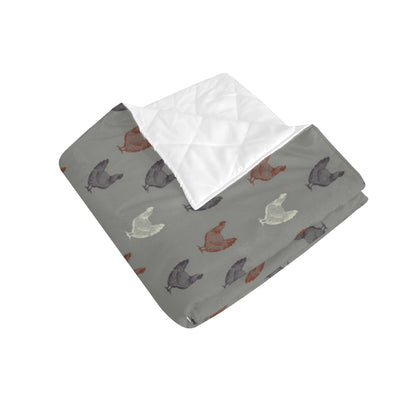 Chicken Pattern Print Design 01 Premium Quilt