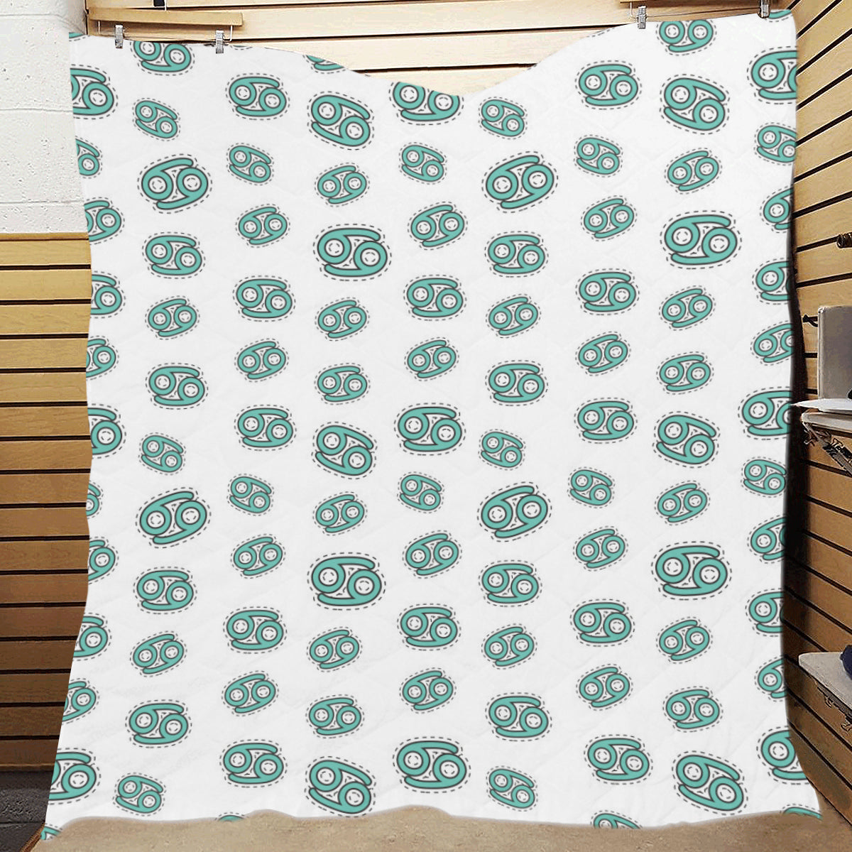 Cancer Zodiac Pattern Print Design 04 Premium Quilt