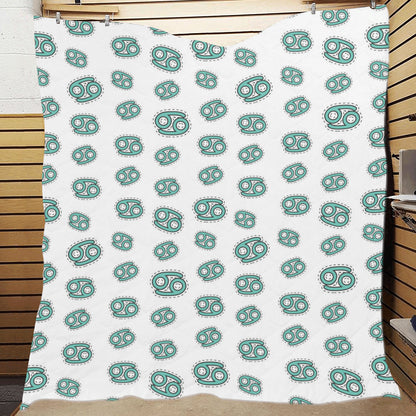 Cancer Zodiac Pattern Print Design 04 Premium Quilt
