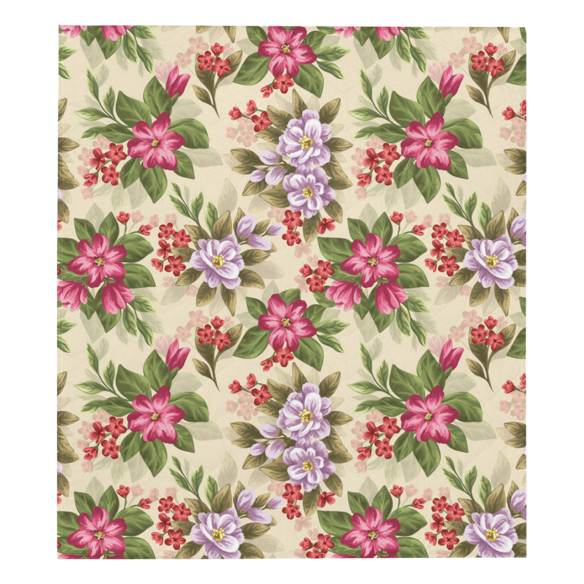 Summer Floral Pattern Print Design SF08 Premium Quilt