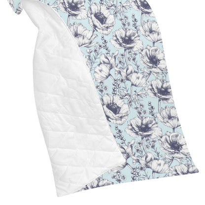 Anemone Pattern Print Design 02 Premium Quilt