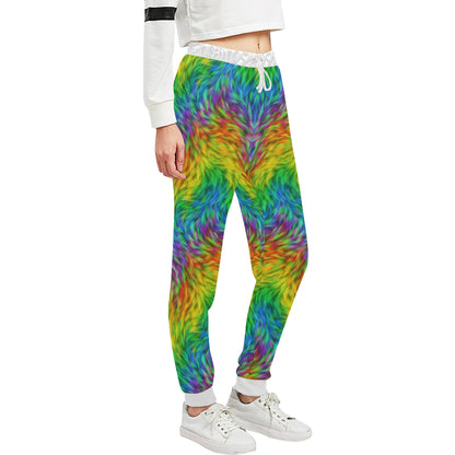 Rainbow Fur Design Print Unisex Sweatpants