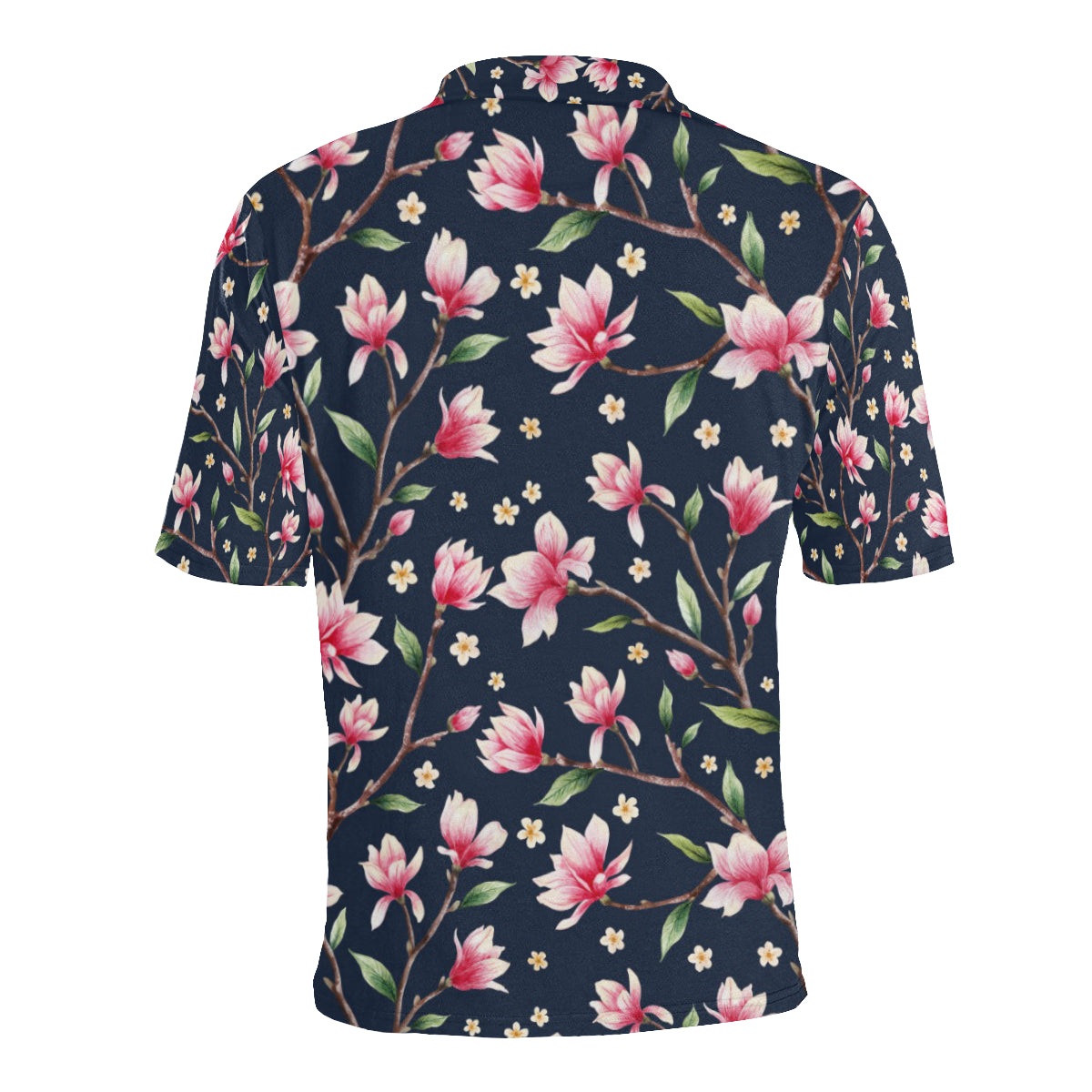Magnolia Pattern Print Design MAG09 Men Polo Shirt