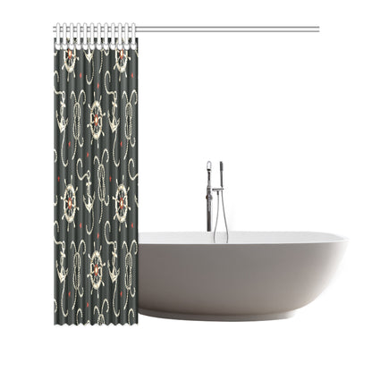 Nautical Anchor Pattern Shower Curtain