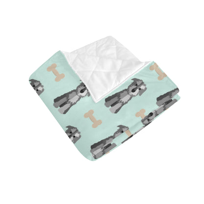 Schnauzers Pattern Print Design A03 Premium Quilt