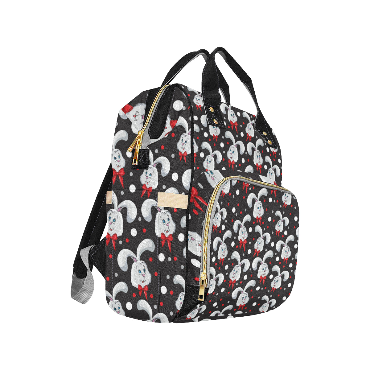 Rabbit Pattern Print Design RB012 Diaper Bag Backpack