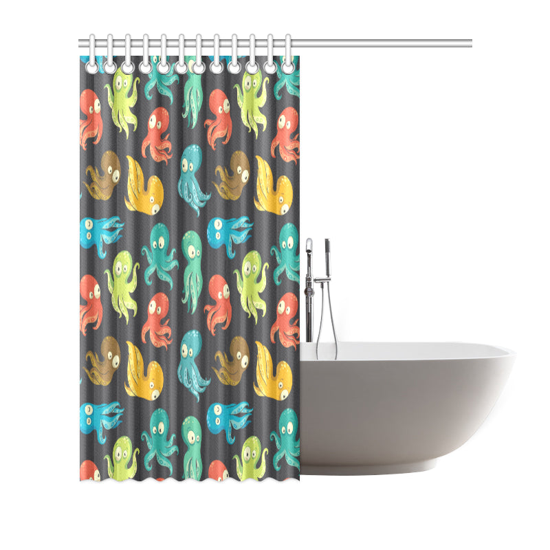 Octopus Pattern Print Design A01 Shower Curtain