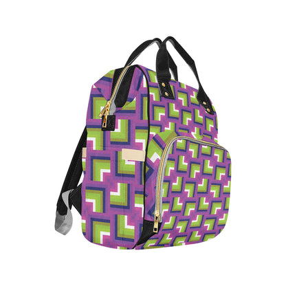 Optical illusion Pattern Print Design A05 Diaper Bag Backpack