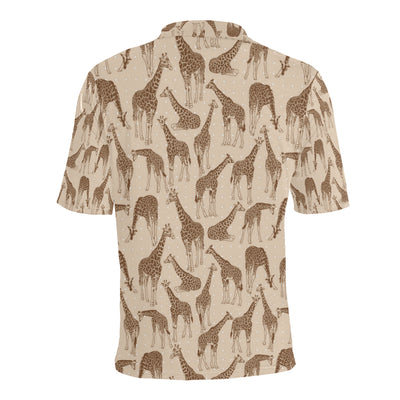 Giraffe Pattern Design Print Men Polo Shirt