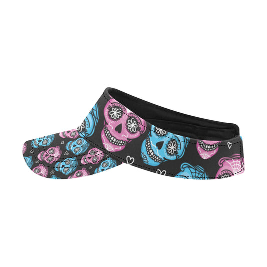 Day of the Dead Skull Print Pattern Unisex Sun Visor