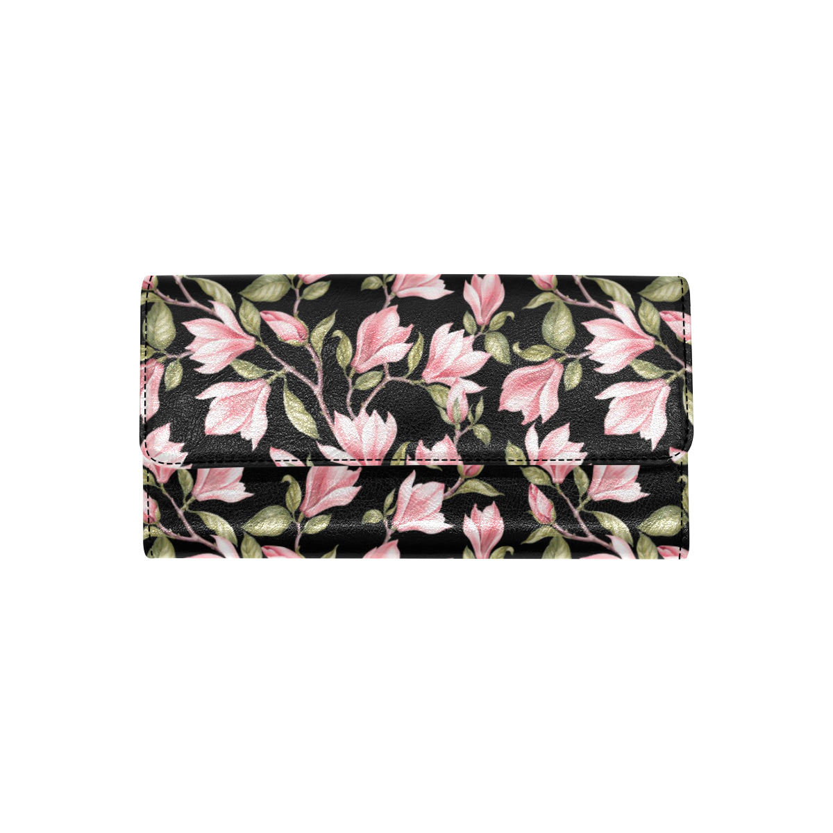 Magnolia Pattern Print Design MAG03 Women's Trifold Wallet