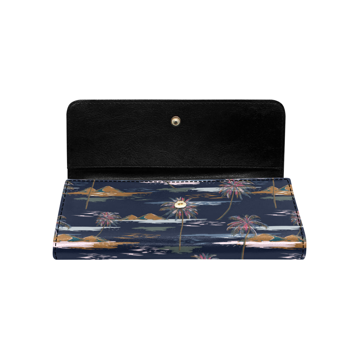 Pacific island Pattern Print Design A06 Women's Trifold Wallet