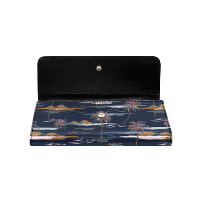 Pacific island Pattern Print Design A06 Women's Trifold Wallet