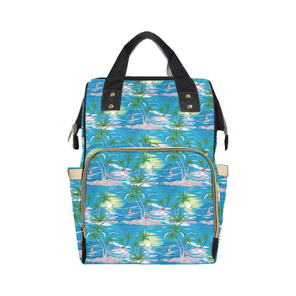 Palm Tree Beach Diaper Bag Backpack