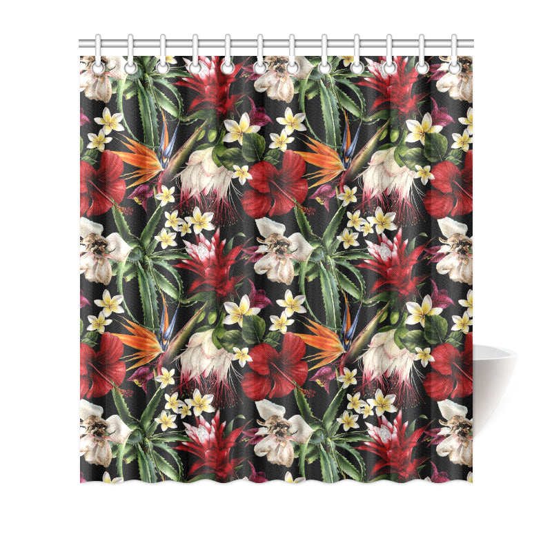 Summer Floral Pattern Print Design SF03 Shower Curtain