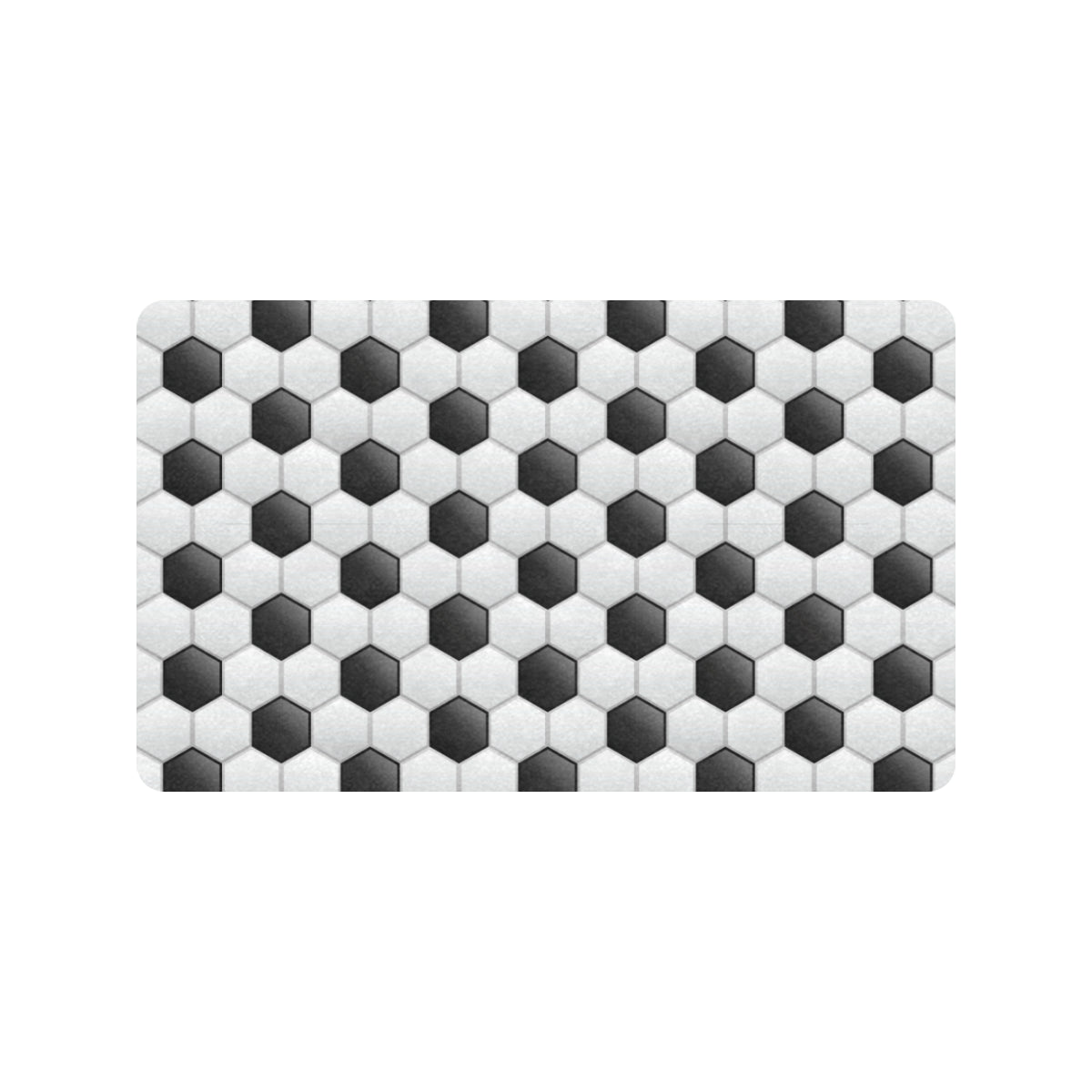 Soccer Ball Texture Print Pattern Rubber Doormat