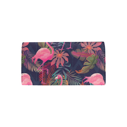 Flamingo Tropical Pattern Women's Trifold Wallet