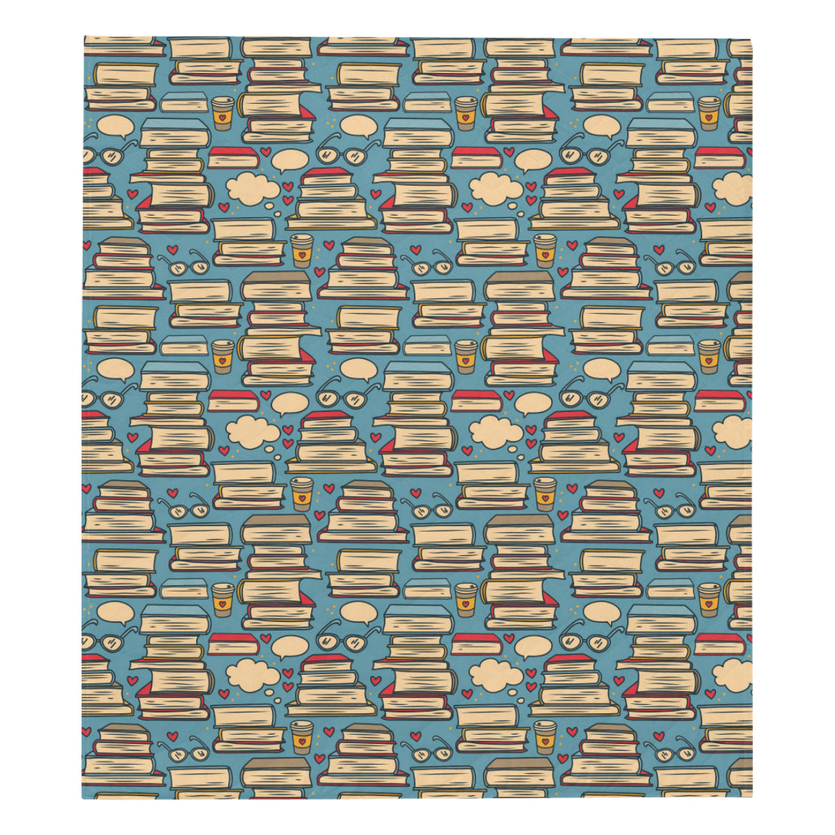 Book Pattern Print Design 03 Premium Quilt