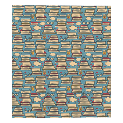 Book Pattern Print Design 03 Premium Quilt